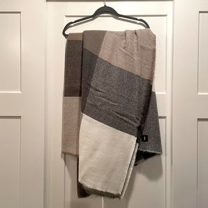 ASOS Oversized Blanket Scarf in Neutral Tones